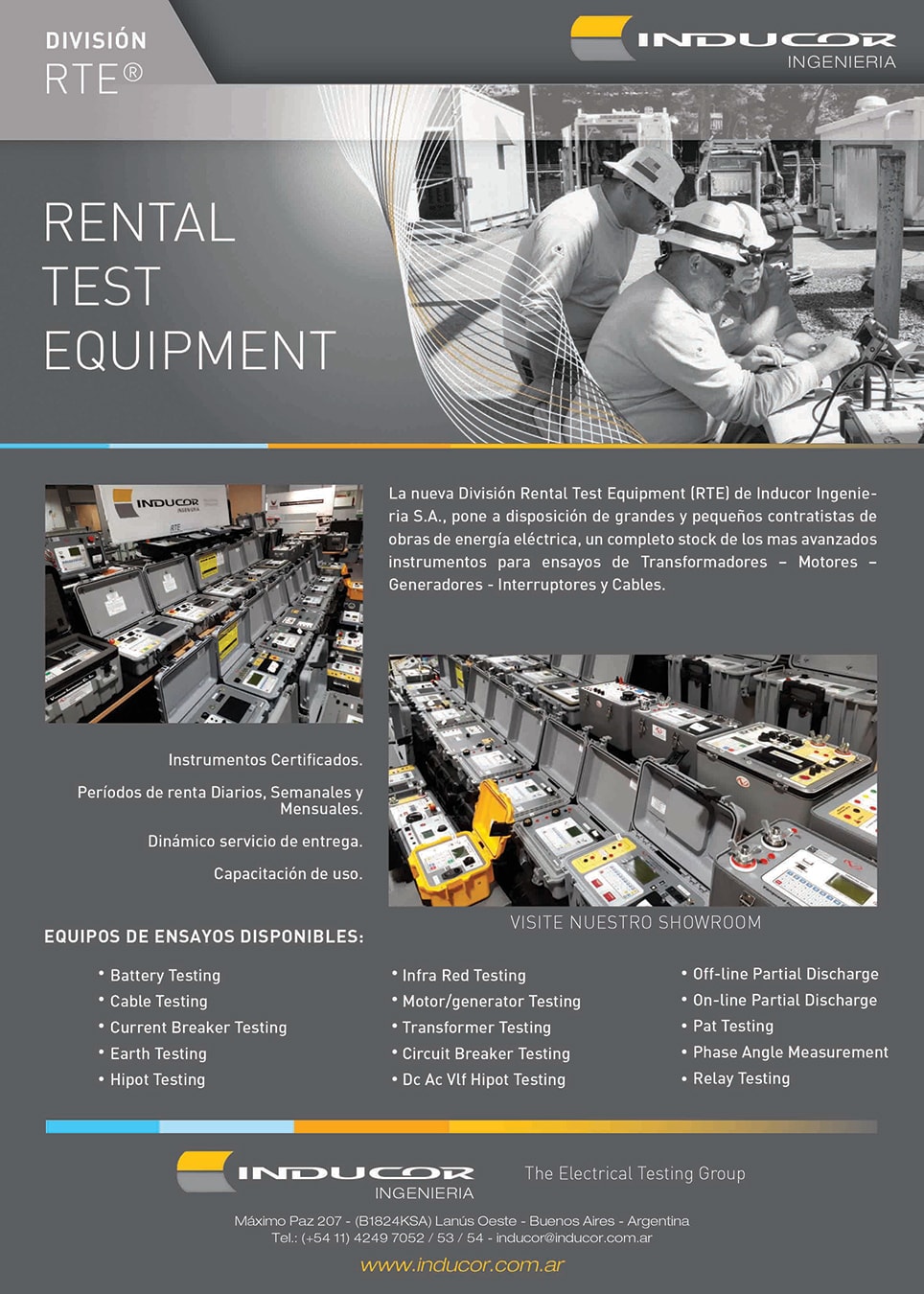 rental test equipment